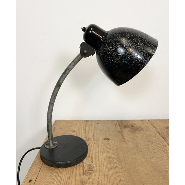 Metal Black Industrial Table Lamp, 1950s For Sale - Image 7 of 17