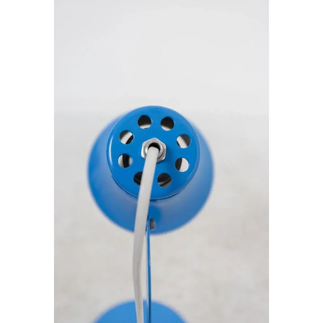 Mid-Century Modern Small Vintage Blue Table Lamp, 1960s For Sale - Image 3 of 6