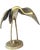 Vintage Brass Crane Sculptures Pair Coastal Palm Beach Style After Maitland Smith 12" Tall For Sale In Jacksonville, FL - Image 6 of 12