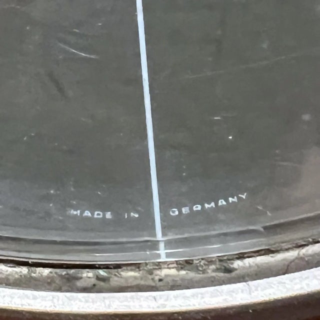 Brown 1960s Kienzle Bentwood Desk Clock Germany Restored For Sale - Image 8 of 8