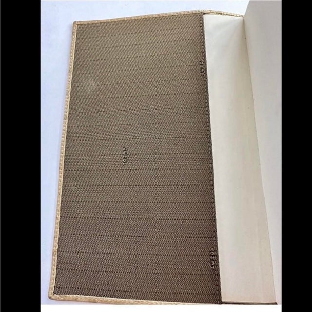 Fendi Vintage 90s Fendi Vini Wine Tasting Notes Journal Gold Notebook Ostrich Leather For Sale - Image 4 of 12