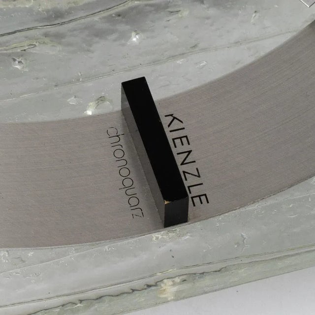 Acrylic Glass & Brushed Aluminium Wall Clock from Kienzle, 1970s For Sale - Image 4 of 9