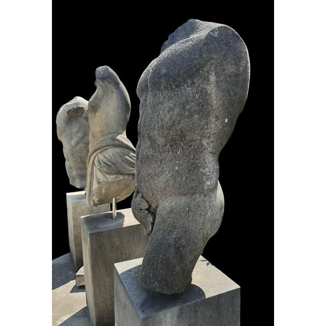 Italian Artist, Sculpture of Apollo Torso, 1980, Stone For Sale - Image 8 of 11