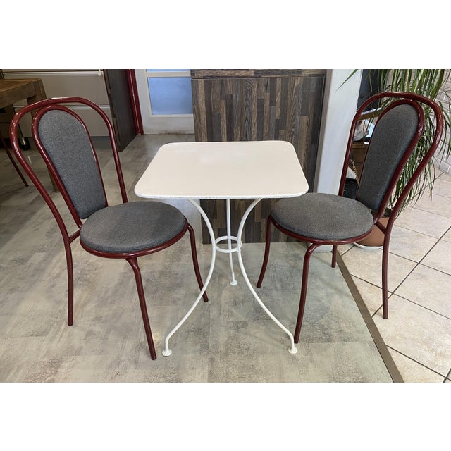 Square White Garden Table in Metal, 1950s For Sale - Image 14 of 18