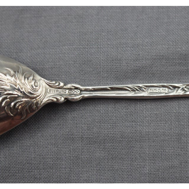 Metal Circa 1900 American Sterling Silver Set of Four Egg Spoons by Dominick & Haff For Sale - Image 7 of 8