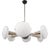 21st Century Sfinge Matte White Murano Glass and Brass Chandelier by Fabio LTD For Sale
