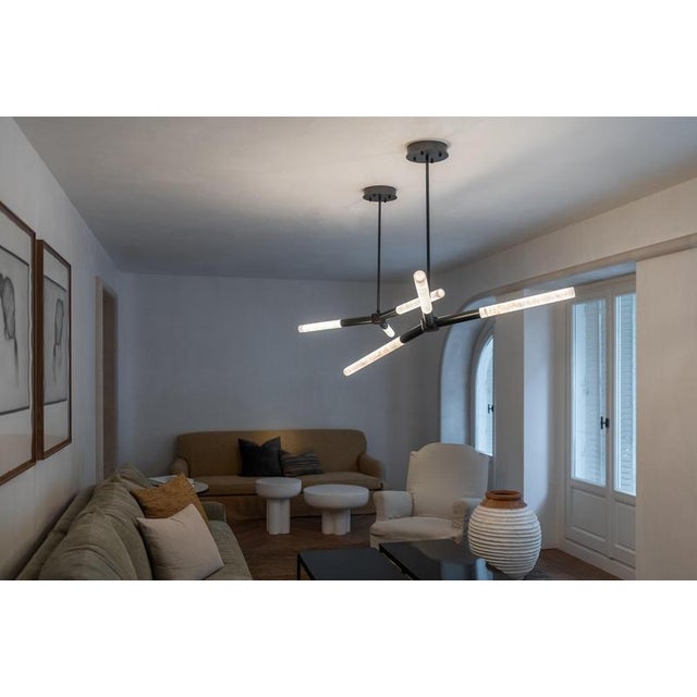 Contemporary Large Ypsilon Pendant Lamp by United Alabaster For Sale - Image 3 of 7