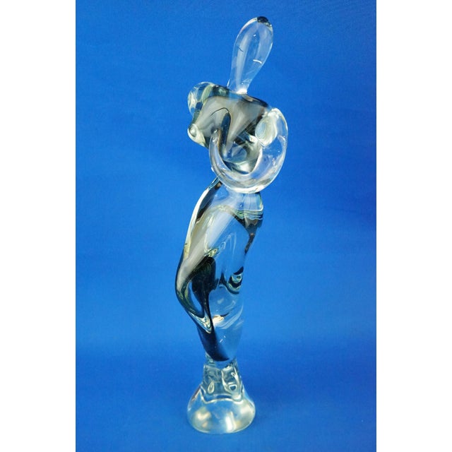 Large Sculpture of Stylized Woman in Smoked Sommerso Murano Glass by Franco Bottaro, 1920s For Sale - Image 11 of 18