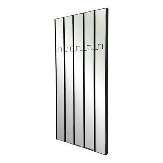 Gronda Modular Mirrors and Coat Hanger in Smoked Mirrored Glass by Luciano Bertoncini for Elco, 1970s, Set of 5 For Sale