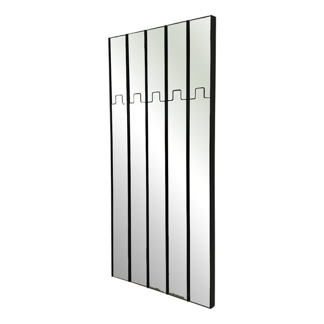 Gronda Modular Mirrors and Coat Hanger in Smoked Mirrored Glass by Luciano Bertoncini for Elco, 1970s, Set of 5 For Sale