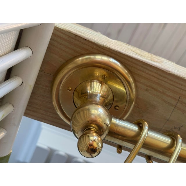 Handcrafted Vintage Solid Brass Hanging Pot Rack For Sale - Image 11 of 12