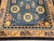 Vintage Art Deco Chinese Rug, Handwoven Wool Pile, Floral Design, Blue, 6' x 8' For Sale - Image 9 of 14