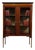 Early 20th Century Antique English Inlaid Mahogany Display Cabinet For Sale