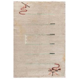 Doris Leslie Blau Vintage French Art Deco Rug – Minimalist Geometry For Sale