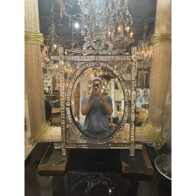 Antique Venetian Etched Mirror. A circa‑1920 Antique Venetian Etched Mirror sits at the intersection of late‑19th‑century...