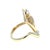 Early 21st Century 18k Yellow Gold Sculpted Female Figure Diamond Solitaire Ring, Size 6 For Sale - Image 5 of 11