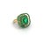 2 Carat certified Colombian emerald with a halo of pave emeralds or diamonds and "hidden" diamond baguette and princess...