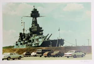 Tom Blackwell, "Battleship Texas," Serigraph