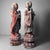 Large Polychrome Wooden Temple Figures on Lotus Bases, Korea, 19th Century, Set of 2 For Sale - Image 8 of 18