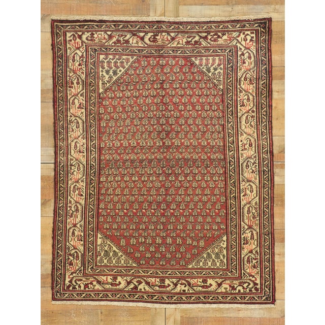 Vintage Persian Hamadan Rug - 05'02 x 06'08 For Sale - Image 9 of 10