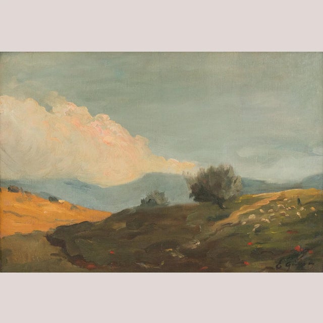 Shepherd and Flock in a Mountain Landscape, 1890s, Oil Painting on Canvas For Sale - Image 9 of 9
