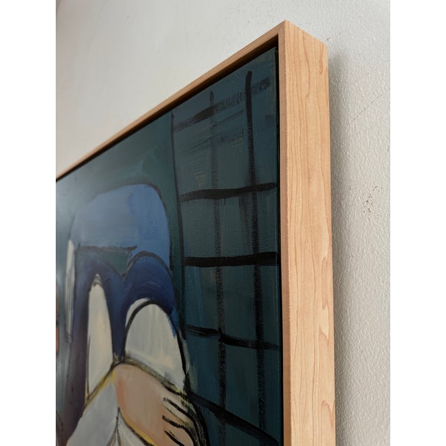 Rebecca Jack "Black Sweater Woman", Original Painting by Rebecca Jack (Framed) For Sale - Image 4 of 5