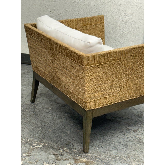 2010s Palecek Cameron Lounge Chair & Half For Sale - Image 5 of 12