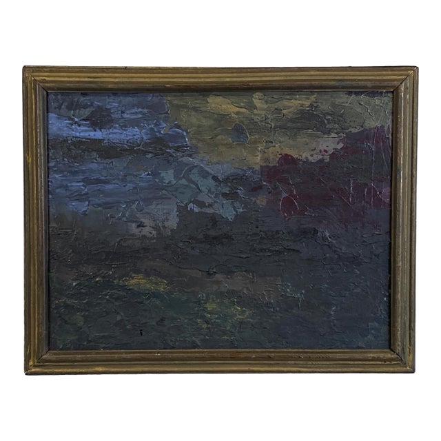 Dark and Moody Original Abstract Painting by Stephen Hansrote For Sale