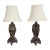 Antique Chinese Elaborately Carved Natural Hard-Stone Table Lamps—A Pair For Sale