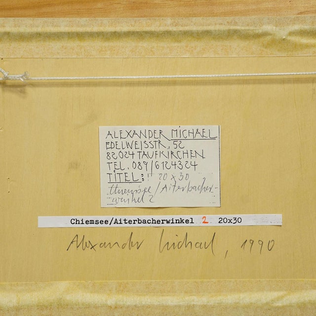 Lake Chiemsee – Oil Painting by Alexander Michael, 1990 For Sale - Image 6 of 7
