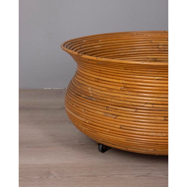 Vintage Italian Bamboo Planter, 1960s For Sale - Image 6 of 7