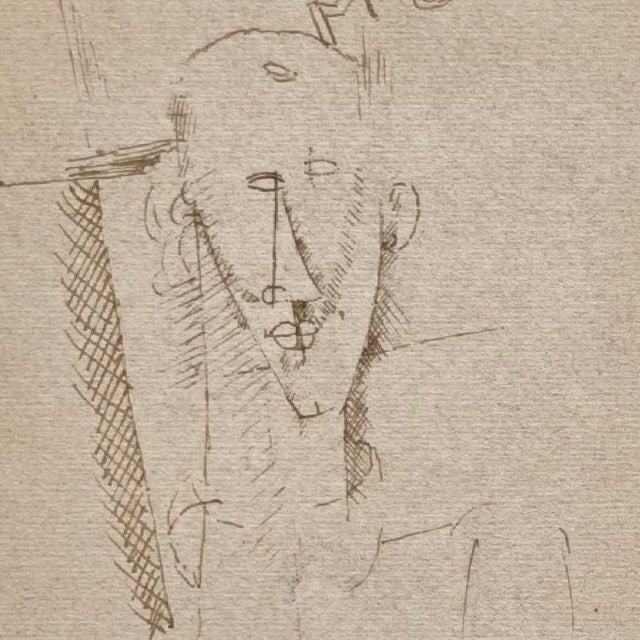 A. Modigliani, Modi Ritratto di Uomo / Modi Portrait of a Man, Lithograph For Sale - Image 4 of 7