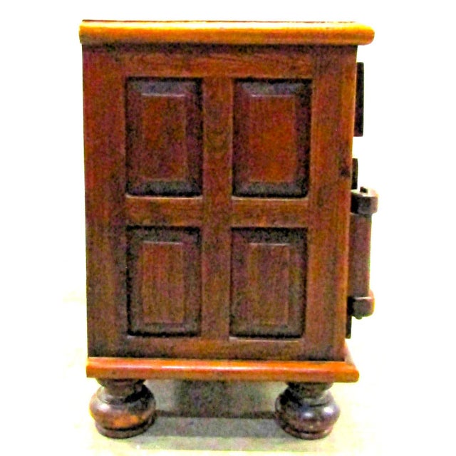 Matched Pair of Antique Dutch Colonial 19th Century Teak Nightstand/End Tables For Sale - Image 9 of 16