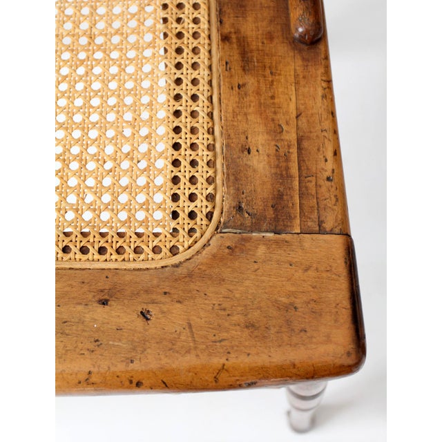 Antique Victorian Pressed Back Cane Seat Chairs Pair For Sale - Image 6 of 17