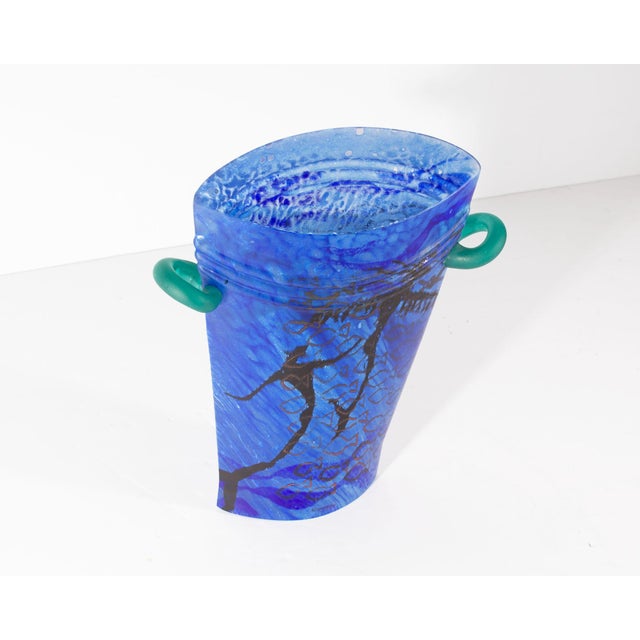 Kosta Boda Kjell Engman Kosta Boda Limited Edition Glass Vase Sculpture For Sale - Image 4 of 7