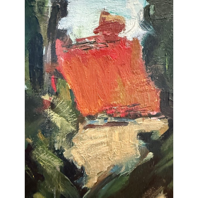 Vintage Framed Expressionist Landscape Oil Painting by Swedish Painter Jacobsson For Sale In Austin - Image 6 of 11