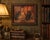 An authentic late 19th-century Victorian chromolithograph depicting three beloved lap dogs gathered around an ornate...