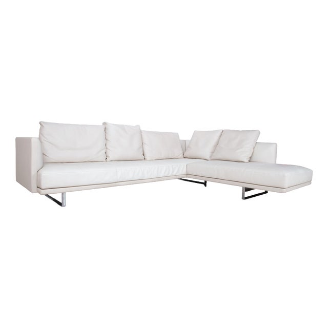 Prime Time Leather Corner Sofa in Beige from Walter Knoll / Wilhelm Knoll For Sale