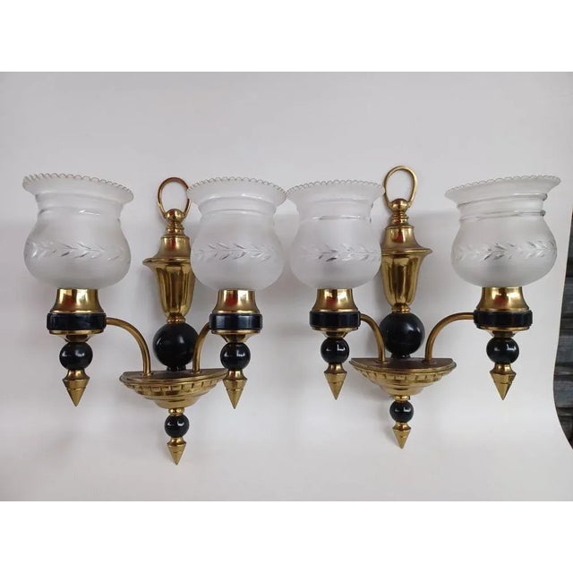 Wall Lights in Bronze, 1920s, Set of 2 For Sale - Image 9 of 9