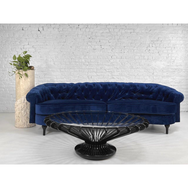 Round Metal and Glass Coffee Table For Sale - Image 8 of 9