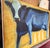 Black Suzanne Frazier Blue Cow Oil on Canvas Painting For Sale - Image 8 of 12