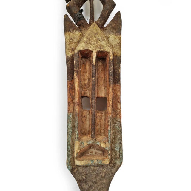 Brown Vintage Tall Dogon African Sirige Mask Mali For Sale - Image 8 of 13