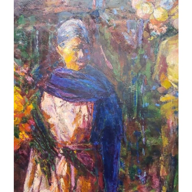 Abstract Ernest Lacy (1928–2020) Flowers for the Dead" Date: 2005 Medium: Original Oil on Linen (Superior to Standard Canvas) Dimensions: 36 For Sale - Image 3 of 10