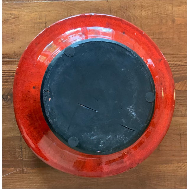 Oxblood Red Large Italian Fortunata Attributed Terracotta Centerpiece Bowl – Oxblood Red With Sculptural Rim – French Country, Cottage-Core, Rustic European For Sale - Image 8 of 8