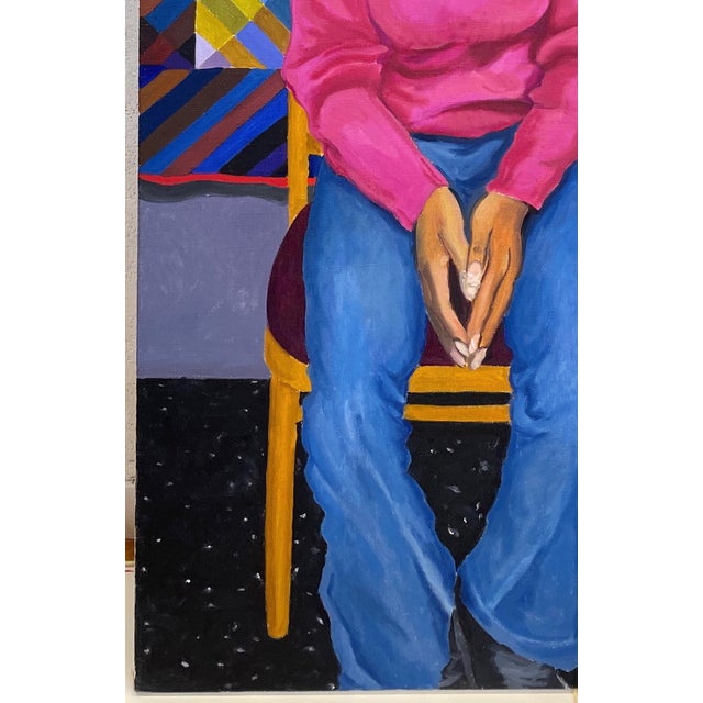 2000 - 2009 2004 “Seated Young Woman” Portrait Oil Painting by Mary Alice Copp For Sale - Image 5 of 8