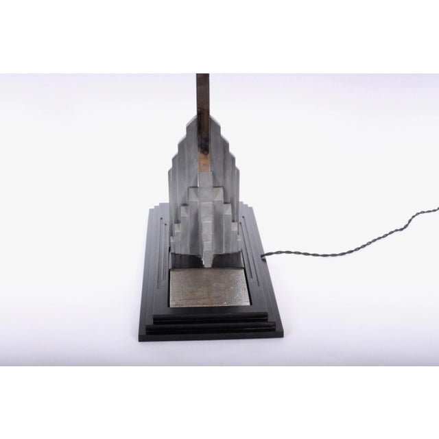 1920s Black "Skyscraper" Bookend Lib-O-Lite Table Lamp For Sale - Image 6 of 11