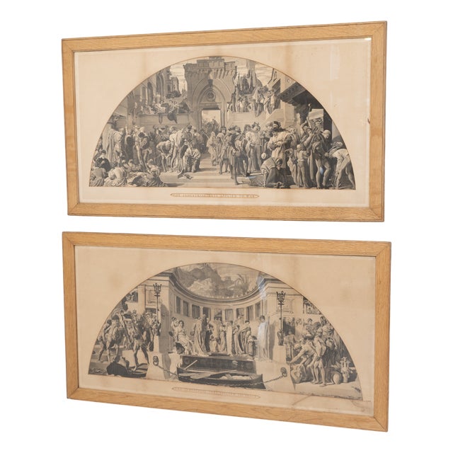 After Frederic Leighton, The Industrial Arts Applied to War and Peace, 1900, Prints, Framed, Set of 2 For Sale