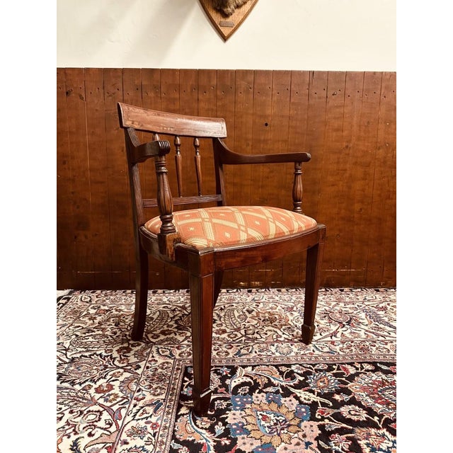 English Meeting Table with Chairs, Set of 7 For Sale - Image 18 of 18