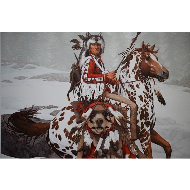 Rustic 1987 Bev Doolittle "Guardian Spirits" Signed Lithograph Set of 2 With Folio & Coa For Sale - Image 3 of 7