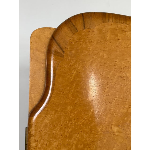 1940's maple burl-wood armoire in good vintage condition. Minor chipping on the edge of the veneer, patina all around the...